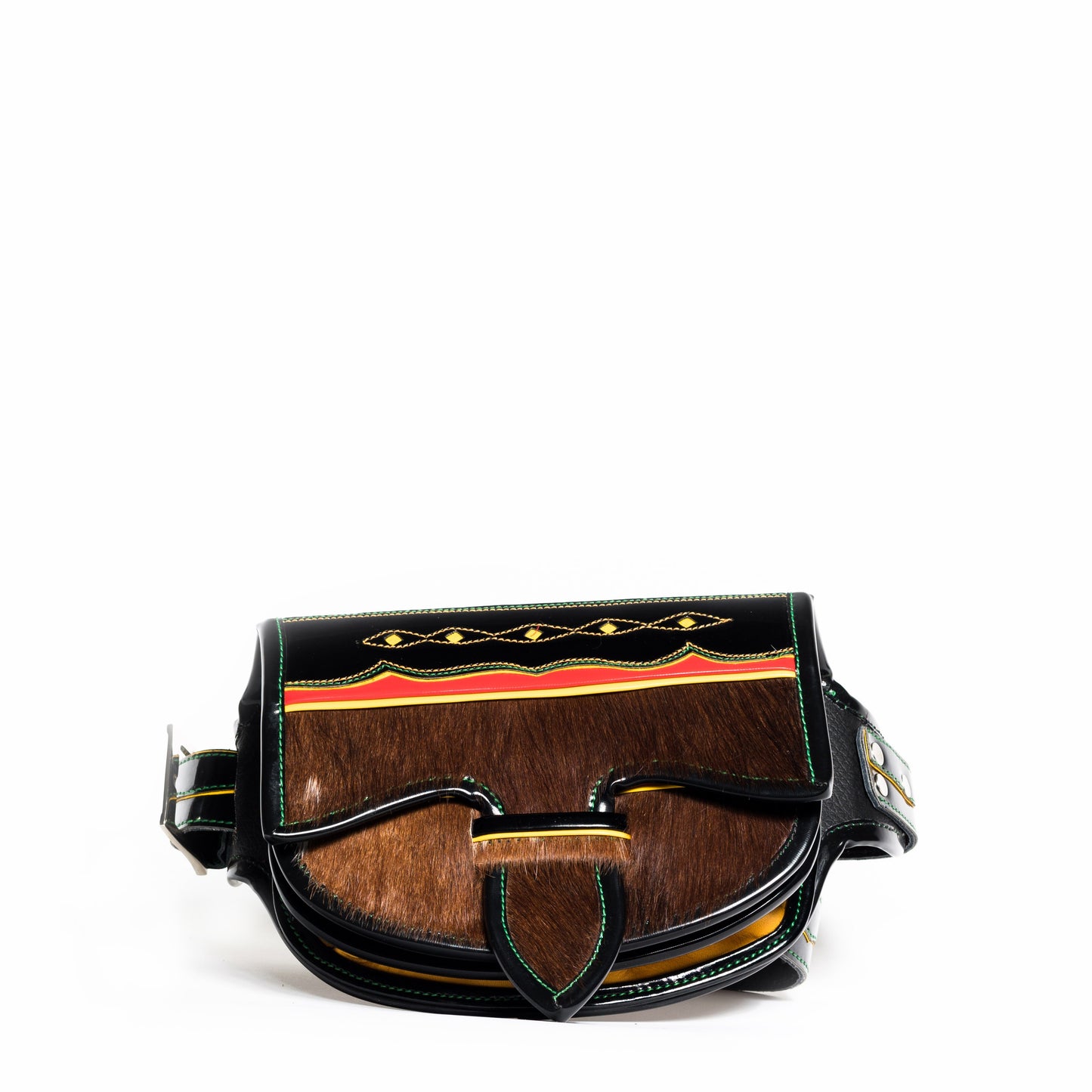 calf hair luxury handmade handbag waist bag