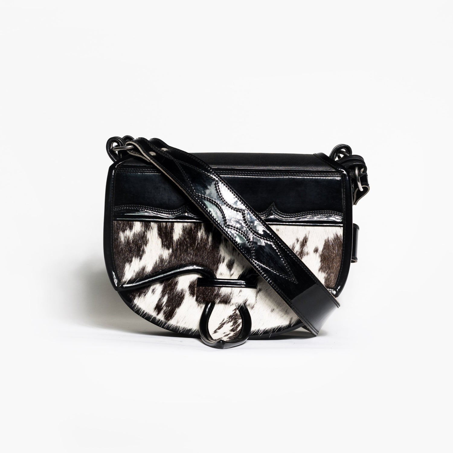 spotted calf hair luxury handmade handbag 