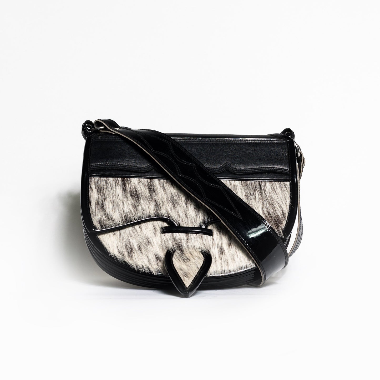 spotted calf hair luxury handmade handbag 