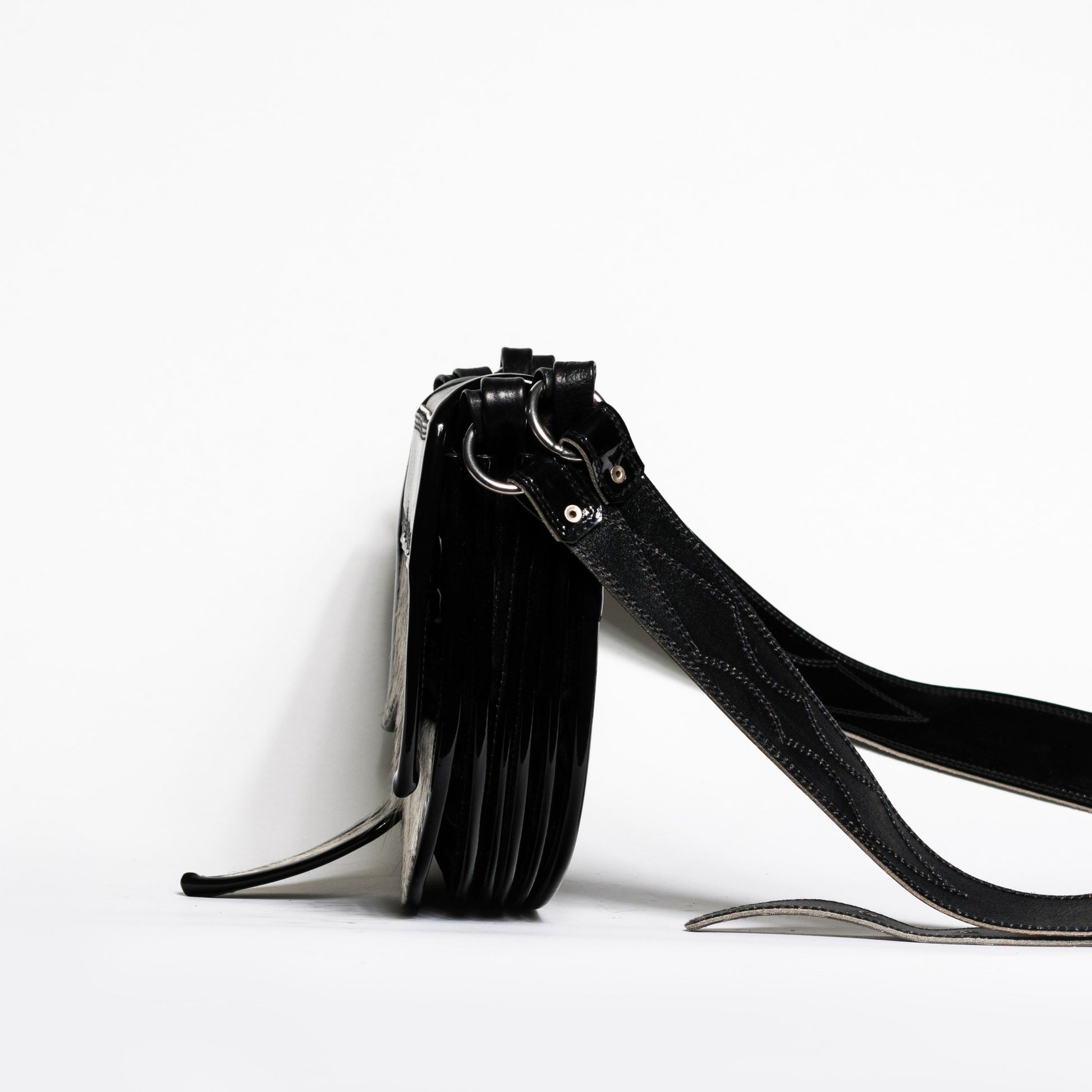 calf hair luxury handmade handbag side