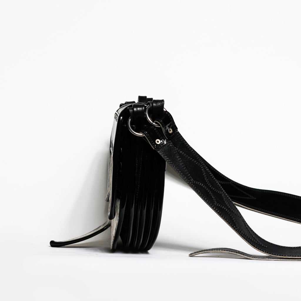 calf hair luxury handmade handbag side